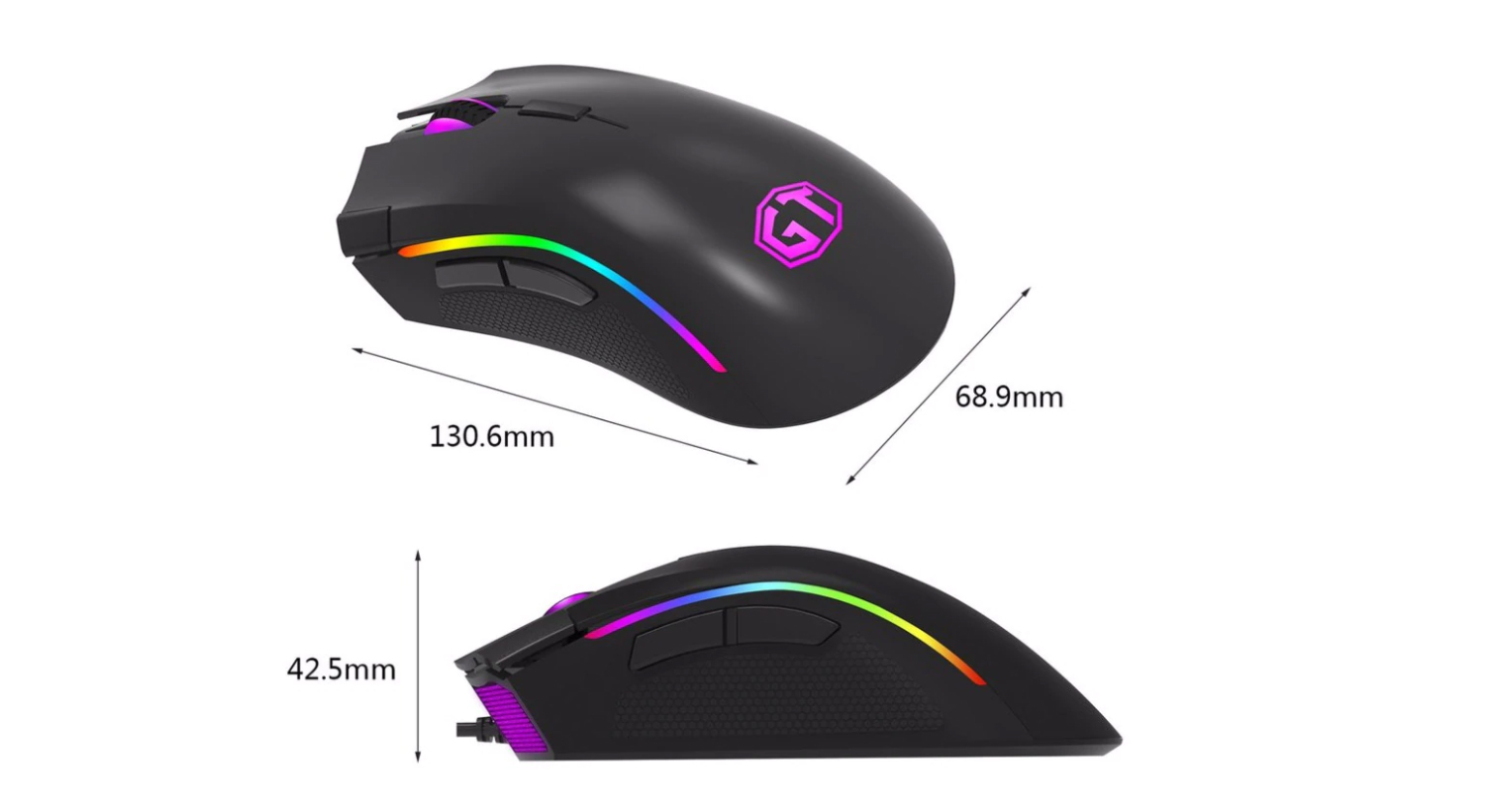 Вид лучшей игровой мышки для CS:GO с AliExpress