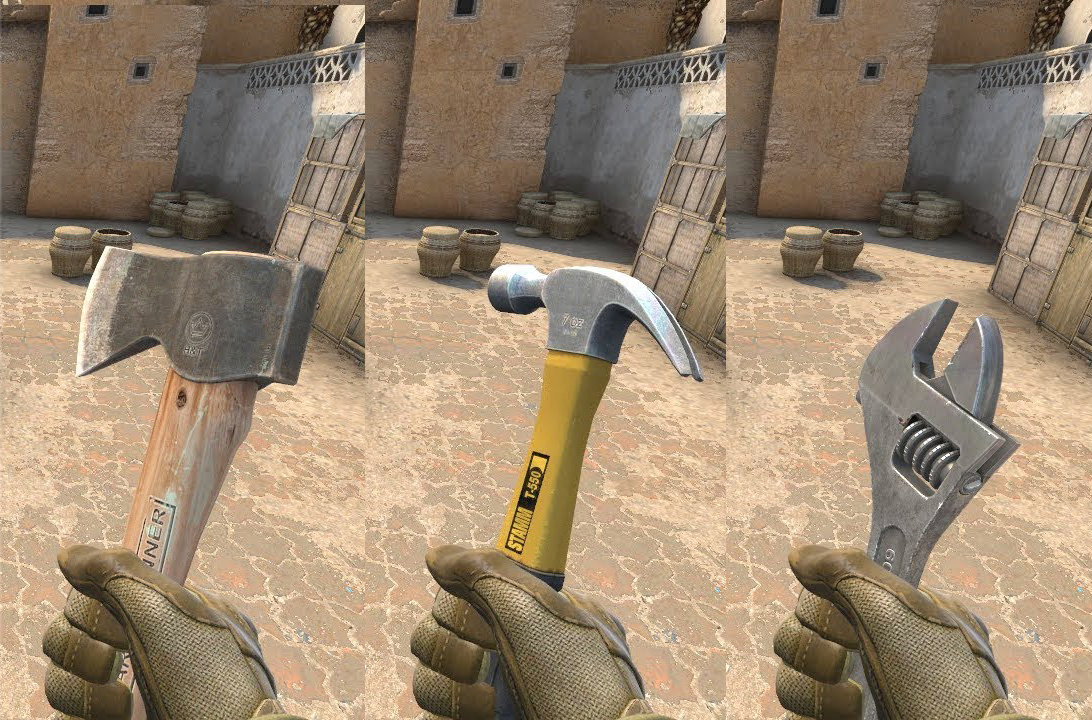 Как выдать топор, молоток, гаечный ключ в игре CS:GO - Новое оружие