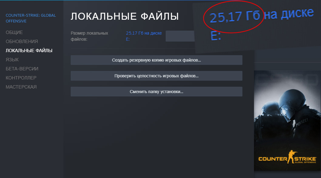 Сколько весит CS2 в Steam в 2026 году