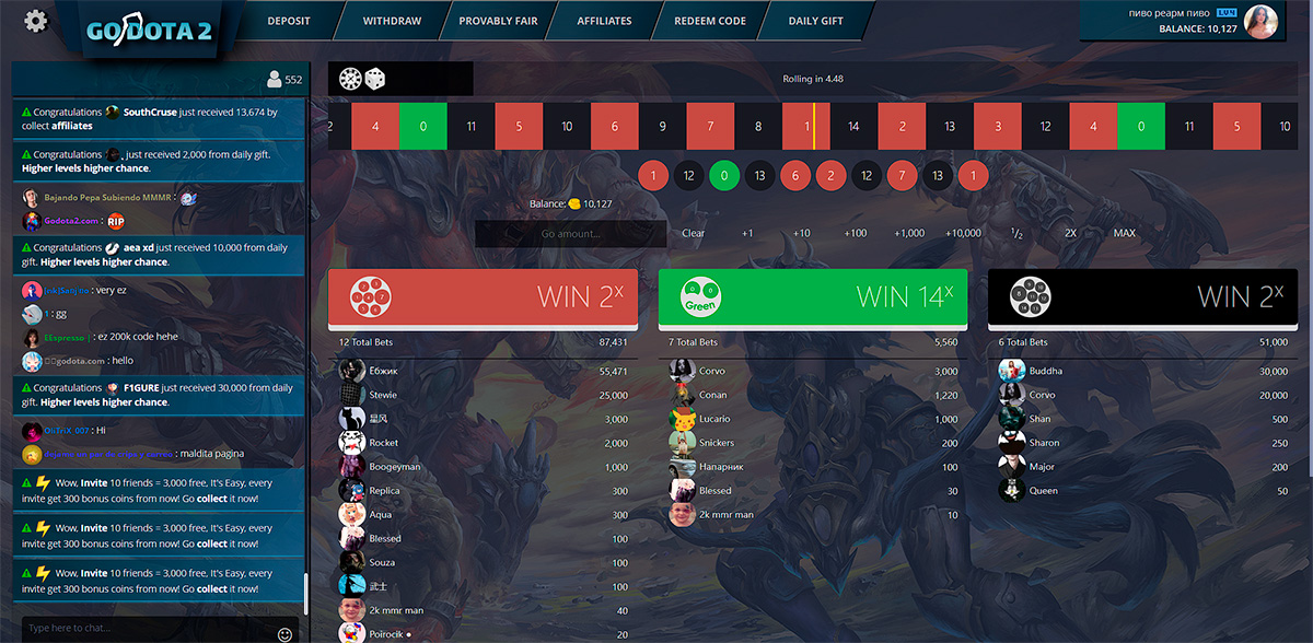 Сайт GoDota2