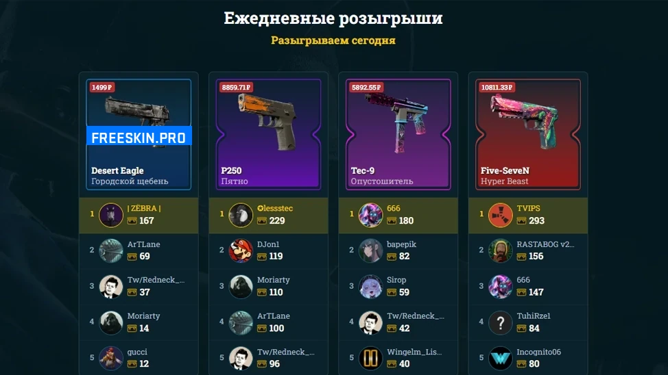 Ежедневный розыгрыши на EasyDrop