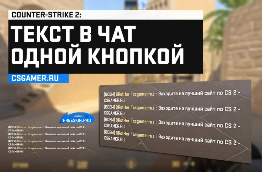 Текст в чат одной кнопкой CS 2